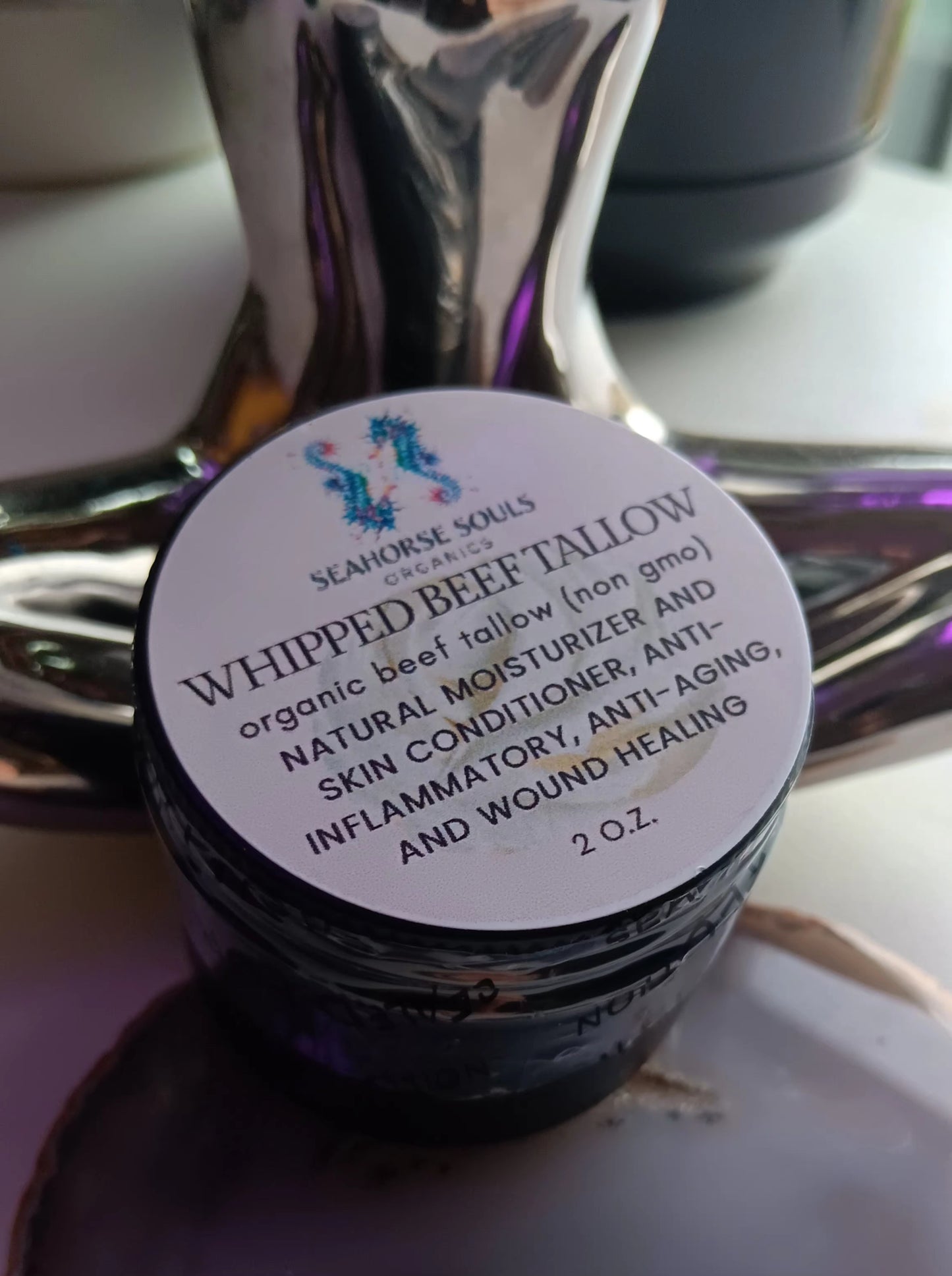 Whipped Grass Fed Organic Beef Tallow 2oz